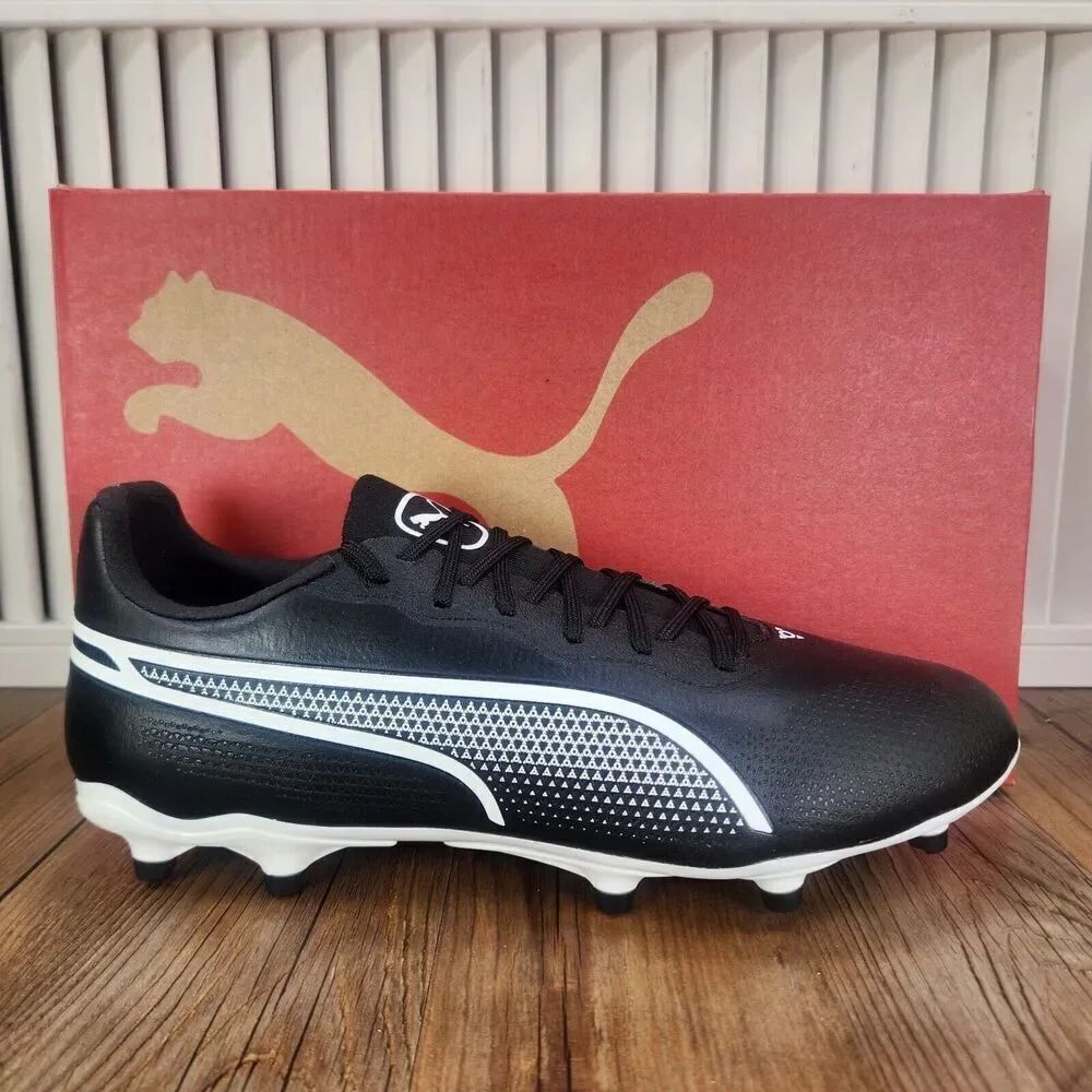 PUMA King Pro FG/AG 107566-01 Mens Sz 7.5 Black Athletic Sport Soccer Cleats NEW